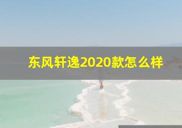 东风轩逸2020款怎么样