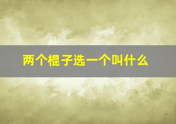 两个棍子选一个叫什么