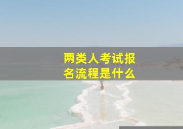 两类人考试报名流程是什么