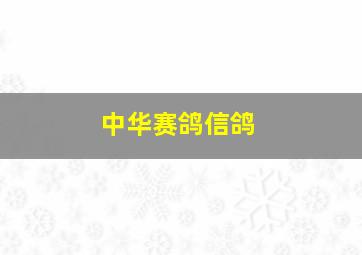 中华赛鸽信鸽