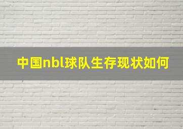 中国nbl球队生存现状如何