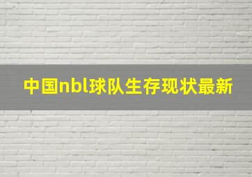 中国nbl球队生存现状最新