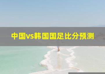 中国vs韩国国足比分预测