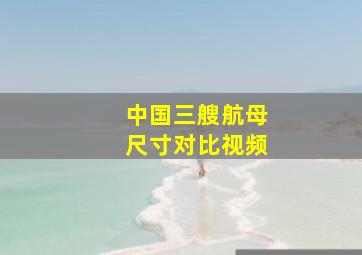 中国三艘航母尺寸对比视频