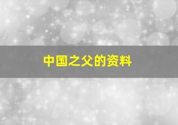 中国之父的资料