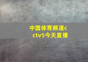 中国体育频道cctv5今天直播