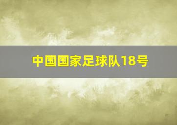 中国国家足球队18号