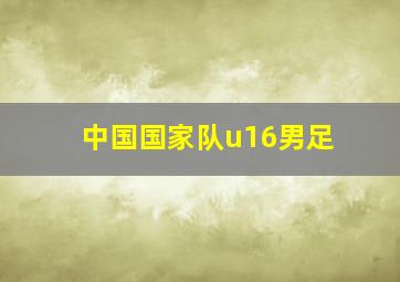 中国国家队u16男足