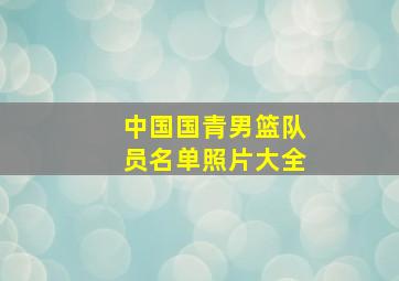 中国国青男篮队员名单照片大全