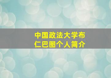 中国政法大学布仁巴图个人简介