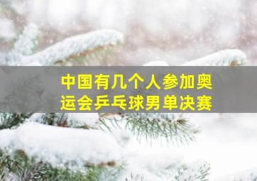 中国有几个人参加奥运会乒乓球男单决赛