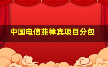 中国电信菲律宾项目分包