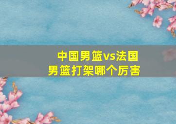 中国男篮vs法国男篮打架哪个厉害