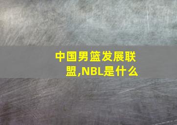 中国男篮发展联盟,NBL是什么