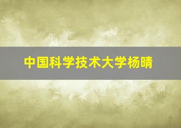 中国科学技术大学杨晴