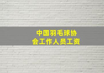 中国羽毛球协会工作人员工资