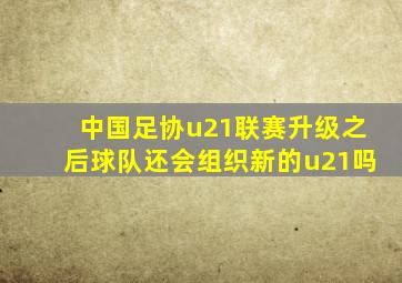 中国足协u21联赛升级之后球队还会组织新的u21吗