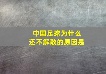 中国足球为什么还不解散的原因是