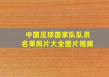 中国足球国家队队员名单照片大全图片视频