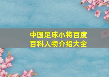 中国足球小将百度百科人物介绍大全