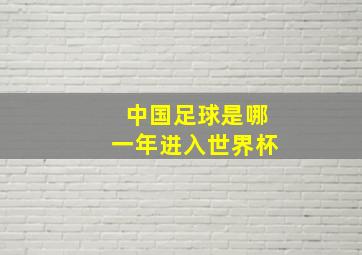 中国足球是哪一年进入世界杯