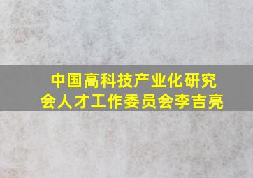 中国高科技产业化研究会人才工作委员会李吉亮