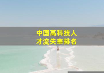 中国高科技人才流失率排名