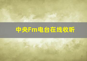 中央Fm电台在线收听