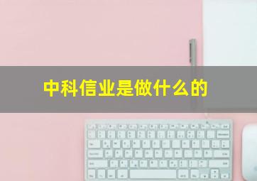 中科信业是做什么的