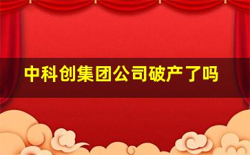 中科创集团公司破产了吗