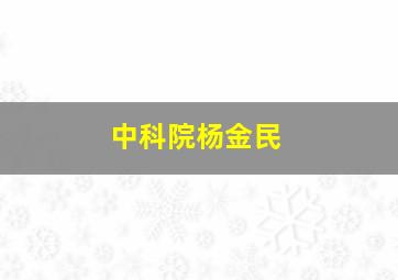 中科院杨金民