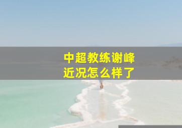 中超教练谢峰近况怎么样了