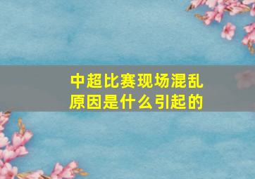 中超比赛现场混乱原因是什么引起的