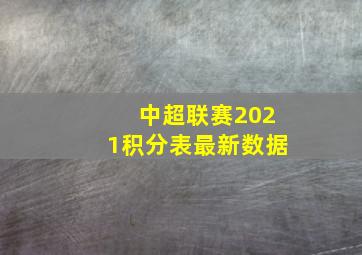 中超联赛2021积分表最新数据