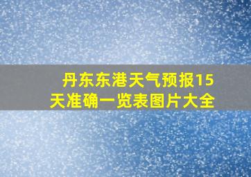 丹东东港天气预报15天准确一览表图片大全