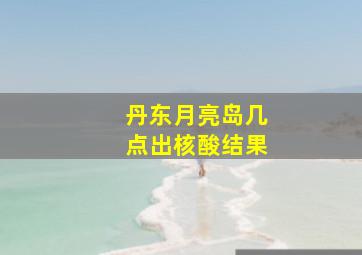 丹东月亮岛几点出核酸结果