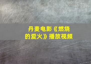 丹麦电影《燃烧的爱火》播放视频