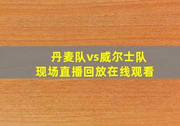 丹麦队vs威尔士队现场直播回放在线观看