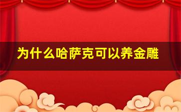 为什么哈萨克可以养金雕