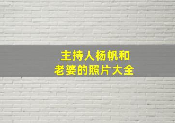 主持人杨帆和老婆的照片大全