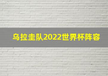 乌拉圭队2022世界杯阵容