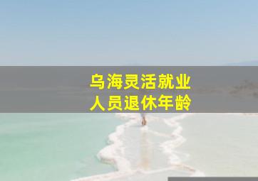 乌海灵活就业人员退休年龄