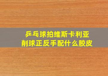 乒乓球拍维斯卡利亚削球正反手配什么胶皮