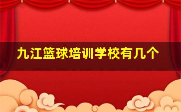 九江篮球培训学校有几个