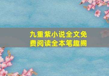 九重紫小说全文免费阅读全本笔趣阁