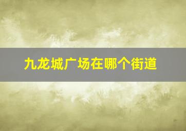 九龙城广场在哪个街道