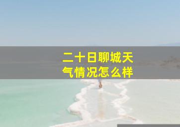 二十日聊城天气情况怎么样