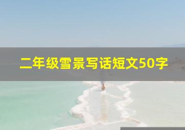 二年级雪景写话短文50字