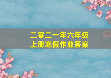 二零二一年六年级上册寒假作业答案