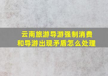 云南旅游导游强制消费和导游出现矛盾怎么处理